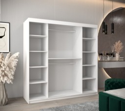 Morocco Sliding Door Wardrobe 200cm - White 200cm - thumbnail 3