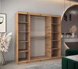 Morocco Sliding Door Wardrobe 200cm - White 200cm - thumbnail 7
