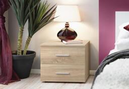 Vicky Bedside Cabinet 50cm - 50cm White Matt White Gloss - thumbnail 7