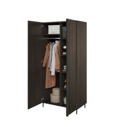 Piemonte PE-01 Hinged Wardrobe 92cm - Portland Ash 92cm - thumbnail 3