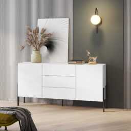 Jukon 26 Sideboard Cabinet 184cm - White 184cm - thumbnail 1