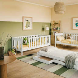 Emily Bunk Bed with Trundle and Storage - Pine Foam/Bonnell Mattresses - thumbnail 7