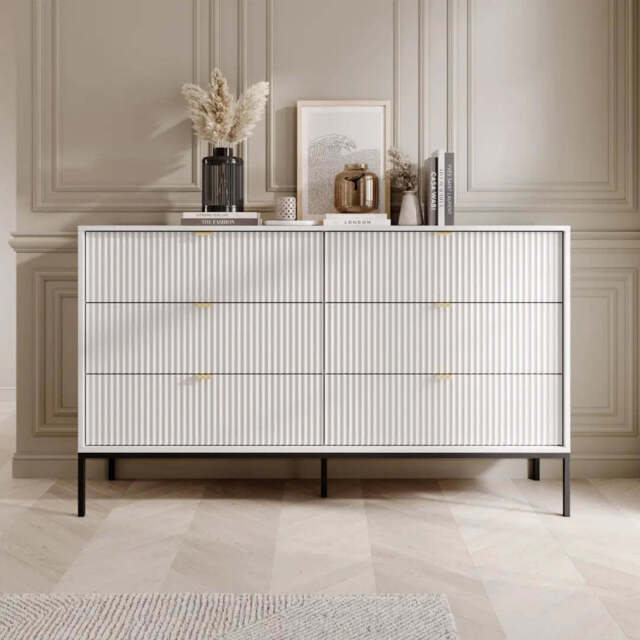 Nova Chest Of Drawers 154cm - White Matt 154cm - image 1