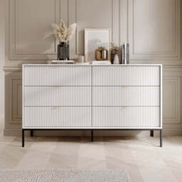 Nova Chest Of Drawers 154cm - White Matt 154cm