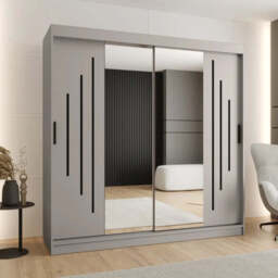 Rubino Y1 Sliding Door Wardrobe 200cm - Cashmere 200cm - thumbnail 1