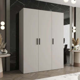 Bari I Hinged Door Wardrobe 150cm - Black 150cm - thumbnail 4