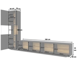 "Ava 09 Entertainment Unit For TVs Up To 75"" - White 220cm" - thumbnail 8