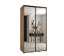 Cannes II Sliding Door Wardrobe 130cm - Black 130cm - thumbnail 5