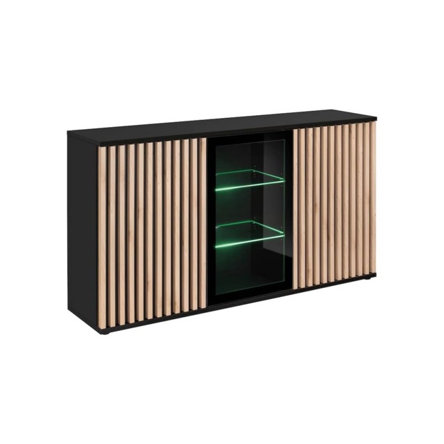 Cameron Display Sideboard Cabinet 160cm - Black 160cm - image 1