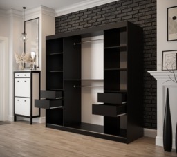 Tilburg Sliding Door Wardrobe 200cm - Dark Oak 200cm - thumbnail 4