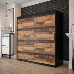 Tilburg Sliding Door Wardrobe 200cm - Dark Oak 200cm - thumbnail 1