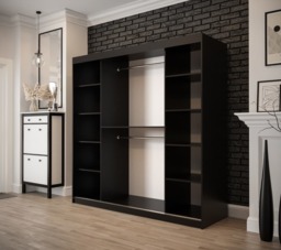 Tilburg Sliding Door Wardrobe 200cm - Dark Oak 200cm - thumbnail 3