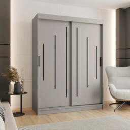 Rubino Y Sliding Door Wardrobe 150cm - Oak Walnut 150cm - thumbnail 6