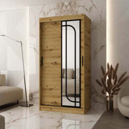 Alabama Sliding Door Wardrobe 100cm - Oak Artisan 100cm - thumbnail 1