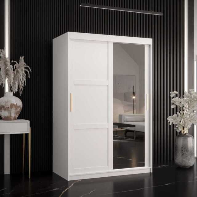 Ramiro II Sliding Door Wardrobe 120cm - White 120cm - image 1