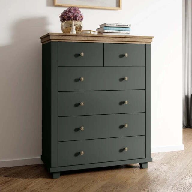 Evora 45 Chest of Drawers 90cm - Green 90cm - image 1