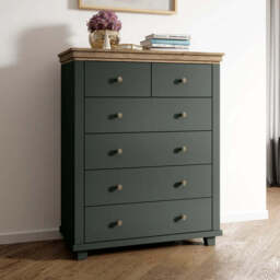 Evora 45 Chest of Drawers 90cm - Green 90cm - thumbnail 1