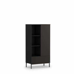 Querty 03 Highboard Cabinet 70cm - Black Matt 70cm - thumbnail 1