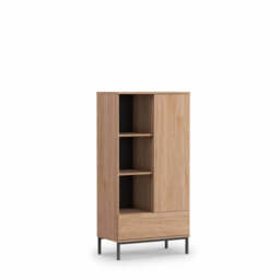 Querty 03 Highboard Cabinet 70cm - Black Matt 70cm - thumbnail 2