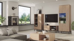 Querty 03 Highboard Cabinet 70cm - Black Matt 70cm - thumbnail 4
