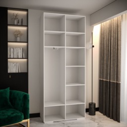 Manhattan III Hinged Door Wardrobe 100cm - Black 100cm - thumbnail 6