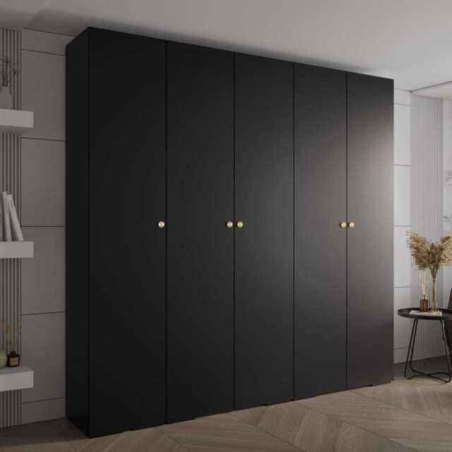 Inova II Hinged Door Wardrobe 250cm - Black 250cm - image 1