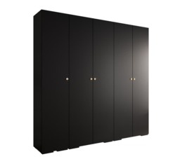 Inova II Hinged Door Wardrobe 250cm - Black 250cm - thumbnail 2