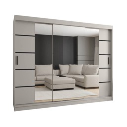 Rubino V4 Sliding Door Wardrobe 250cm - Cashmere 250cm - thumbnail 8