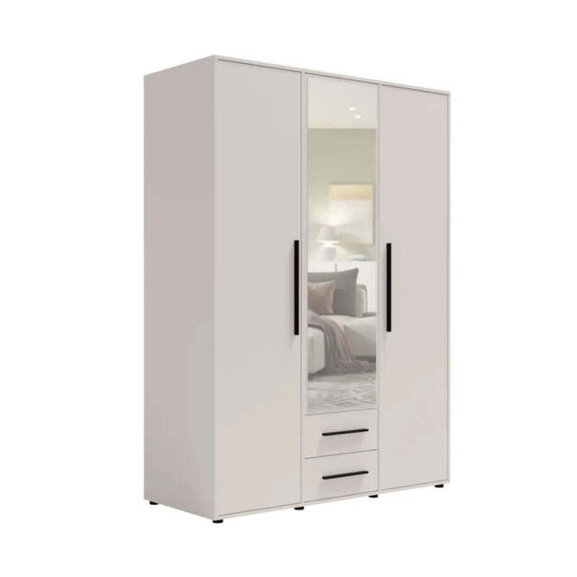 Maxione MX-12 Hinged Door Wardrobe 150cm - Cashmere 150cm - image 1