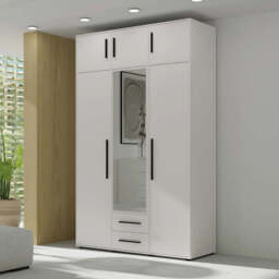 Maxione MX-12 Hinged Door Wardrobe 150cm - Cashmere 150cm - thumbnail 6