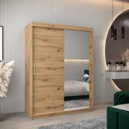 Tokyo II Sliding Door Wardrobe 150cm - Oak Artisan 150cm - thumbnail 1