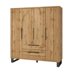 Halle Hinged Door Wardrobe 191cm - Oak Wotan 191cm - thumbnail 2