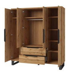 Halle Hinged Door Wardrobe 191cm - Oak Wotan 191cm - thumbnail 3