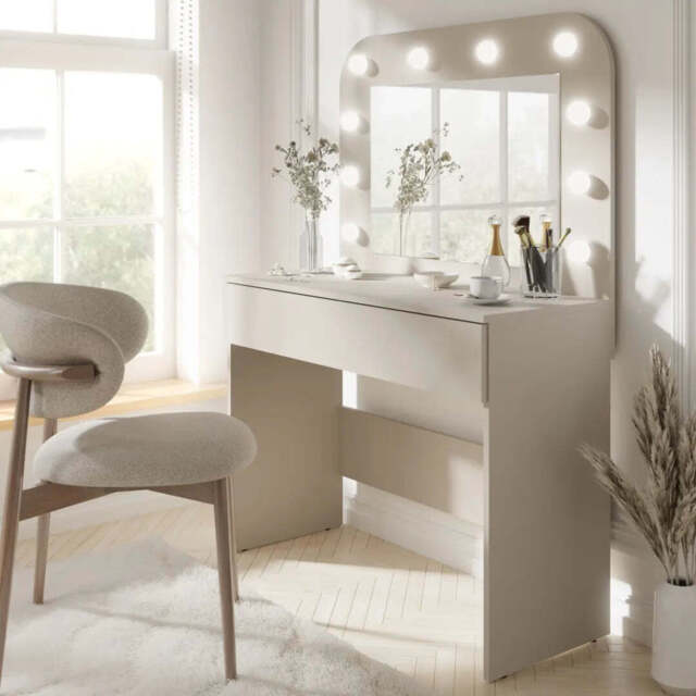 Seville Dressing Table 100cm - Cashmere 100cm - image 1