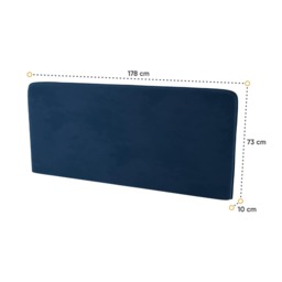 BC-33 Optional Headboard For BC-13 Vertical Wall Bed Concept 180cm - Navy - thumbnail 8
