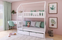Wooden Bunk Bed Gaja With Storage - Pine Foam/Bonnell Mattresses - thumbnail 3