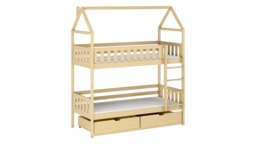 Wooden Bunk Bed Gaja With Storage - Pine Foam/Bonnell Mattresses - thumbnail 1