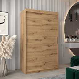 Tokyo Sliding Door Wardrobe 120cm - Oak Artisan 120cm - thumbnail 1