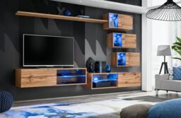 "Switch XXIV Wall Entertainment Unit For TVs Up To 49"" - Graphite 250cm Black" - thumbnail 6