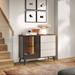 Vici Display Sideboard Cabinet 103cm - Cashmere 103cm