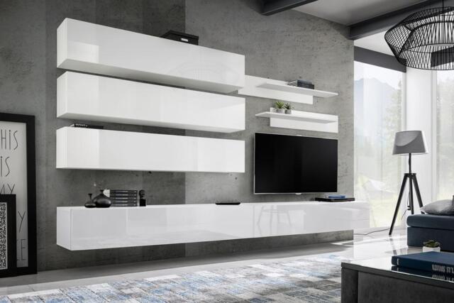 "Fly J1 Entertainment Unit For TVs Up To 60"" - White 320cm" - image 1