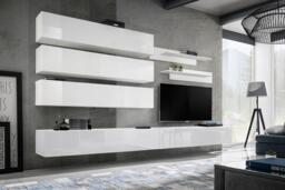 "Fly J1 Entertainment Unit For TVs Up To 60"" - White 320cm" - thumbnail 1