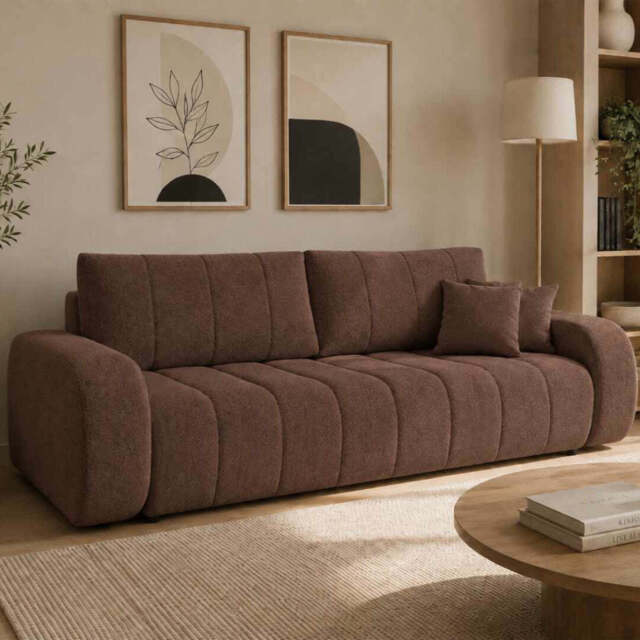 Sofa Bed Baloo - 248cm 105cm Brown 25 - image 1