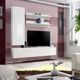 "Fly H1 Entertainment Unit For TVs Up To 49"" - White 160cm"