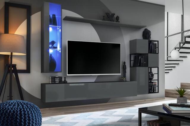 "Switch Metal II Entertainment Unit For TVs Up To 75"" - 250cm Graphite" - image 1