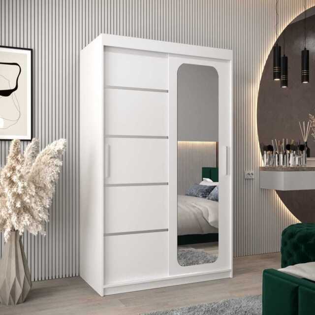 Uppsala V2 Sliding Door Wardrobe 120cm - White 120cm - image 1