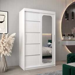 Uppsala V2 Sliding Door Wardrobe 120cm - White 120cm