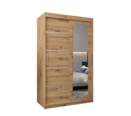 Uppsala V2 Sliding Door Wardrobe 120cm - White 120cm - thumbnail 3