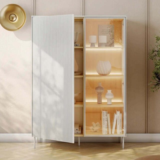 Liba Display Cabinet 110cm - White 110cm - image 1