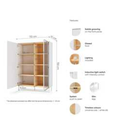 Liba Display Cabinet 110cm - White 110cm - thumbnail 6